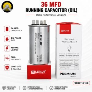 Oil Filled Motor Run Capacitor 36 MFD – AC & Electrical