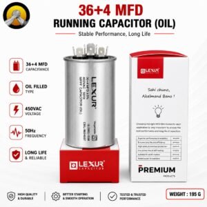 Oil Filled Motor Run Capacitor 36+4 MFD – AC & Electrical