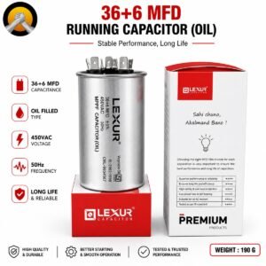 Oil Filled Motor Run Capacitor 36+6 MFD – AC & Electrical