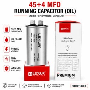 Oil Filled Motor Run Capacitor 45+4 MFD – AC & Electrical