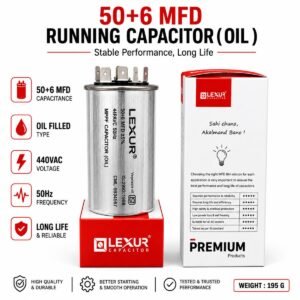 Oil Filled Motor Run Capacitor 50+6 MFD – AC & Electrical