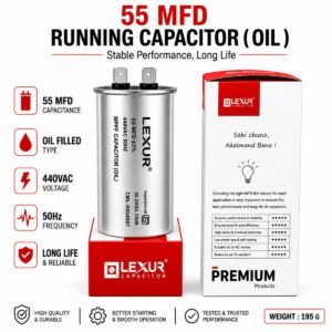 Oil Filled Motor Run Capacitor 55 MFD – AC & Electrical