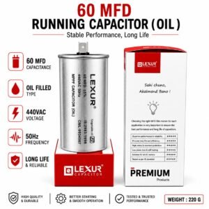Oil Filled Motor Run Capacitor 60 MFD – AC & Electrical