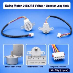 Swing Motor 24BYJ48 Voltas / Bluestar Long Hook AC Swing Motor – Louver Motor
