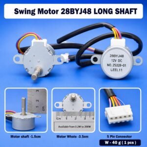 Swing Motor 28BYJ48 LONG SHAFT AC Swing Motor – Louver Motor