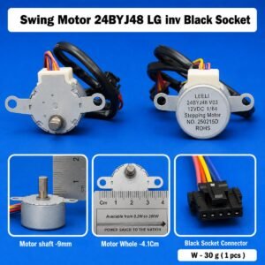 Swing Motor 24BYJ48 LG inv Black Socket – Air Conditioner Spare Part &