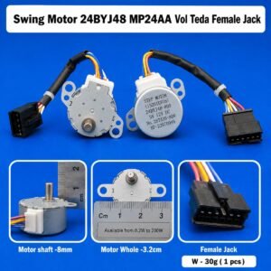 Swing Motor 24BYJ48 MP24AA Vol Teda Female Jack AC Swing Motor – Louver Motor