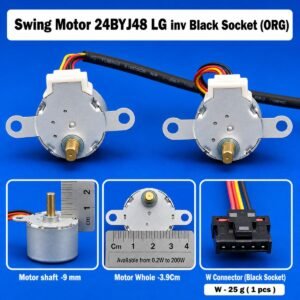 Swing Motor 24BYJ48 LG inv Black Socket (ORG) AC Swing Motor – Louver Motor