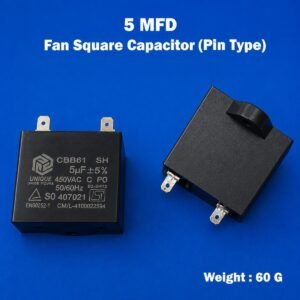 Square Type 5 MFD Fan Capacitor