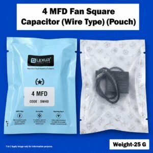 Square Fan Capacitor, 4 MFD