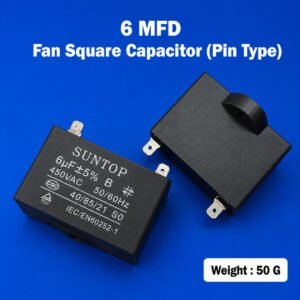 AC Fan Square Capacitor – 6 MFD