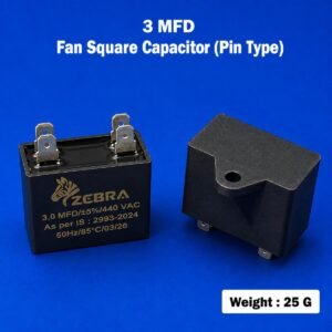 Square Fan Capacitor, 3 MFD