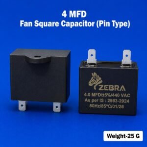 AC Fan Square Capacitor – 4 MFD