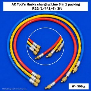 AC Tool's Husky charging Line 3 in 1 packing R22 (1/4*1/4) 3ft – AC Service & HVAC Maintenance Tool