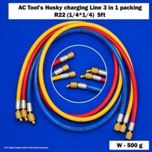 AC Tool's Husky charging Line 3 in 1 packing R22 (1/4*1/4) 5ft – AC Service & HVAC Maintenance Tool