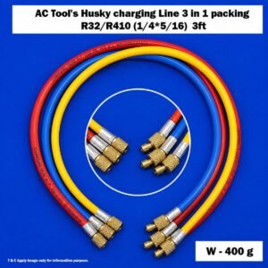 AC Tool's Husky charging Line 3 in 1 packing R32/R410 (1/4*5/16) 3ft – AC Service & HVAC Maintenance Tool